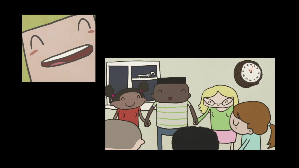 24-7 Prayer, a diverse group of illustrated children holding hands