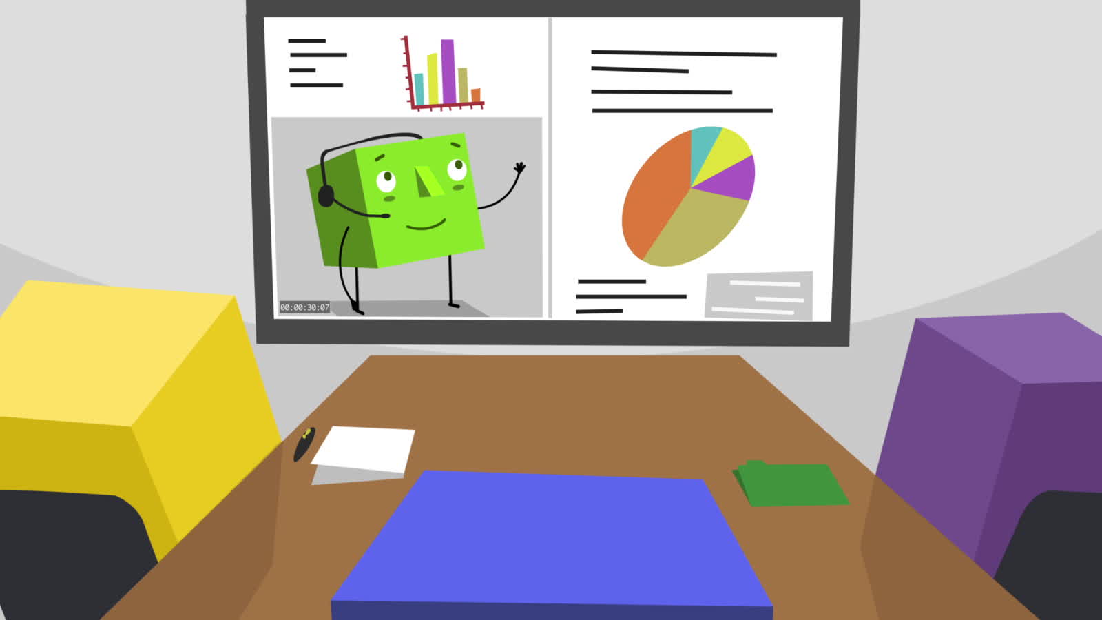 Frame from the theAcademy film, a laptop screen showing a webinar registration page on theAcademy's own site